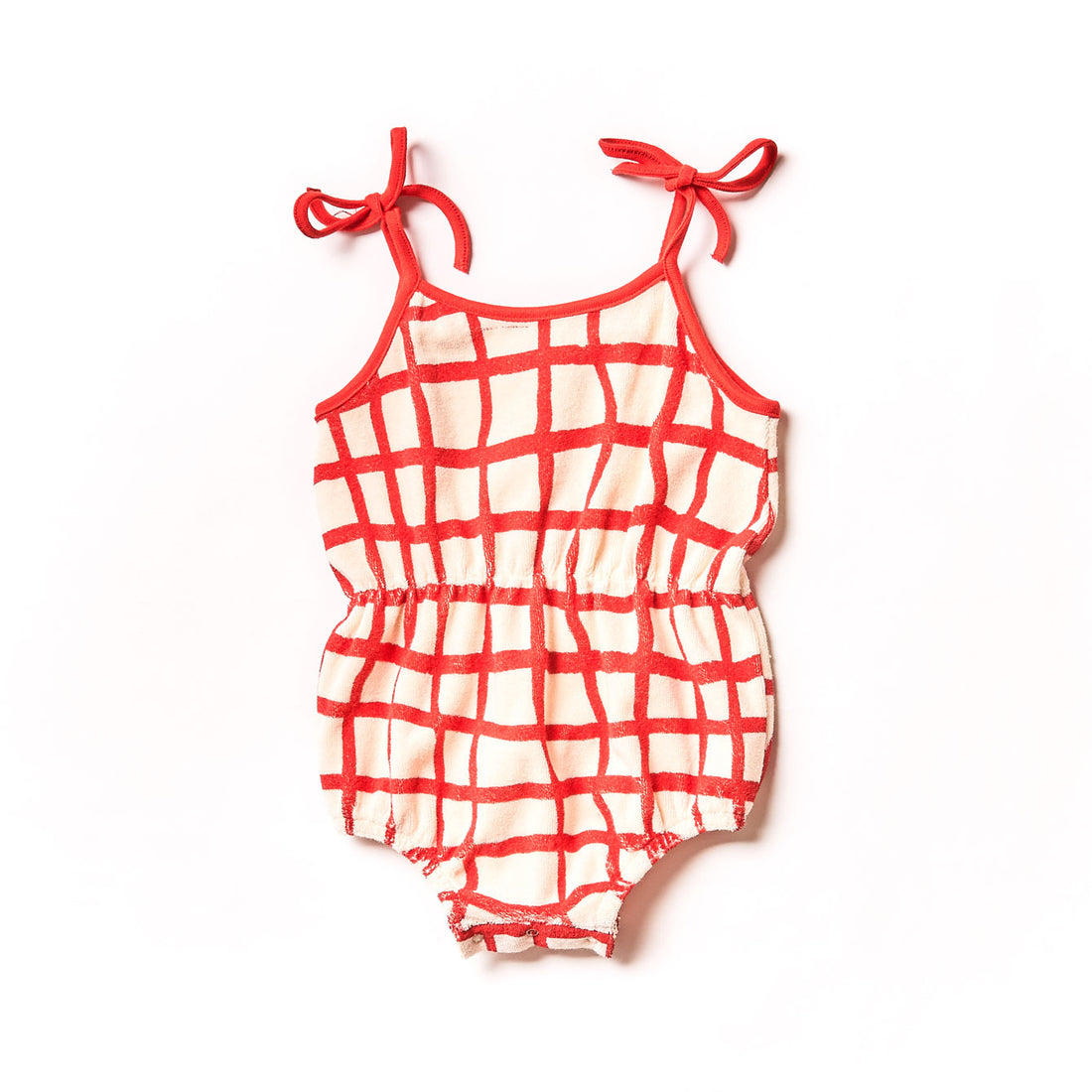 Noe Zoe Red Tennis Terry Romper