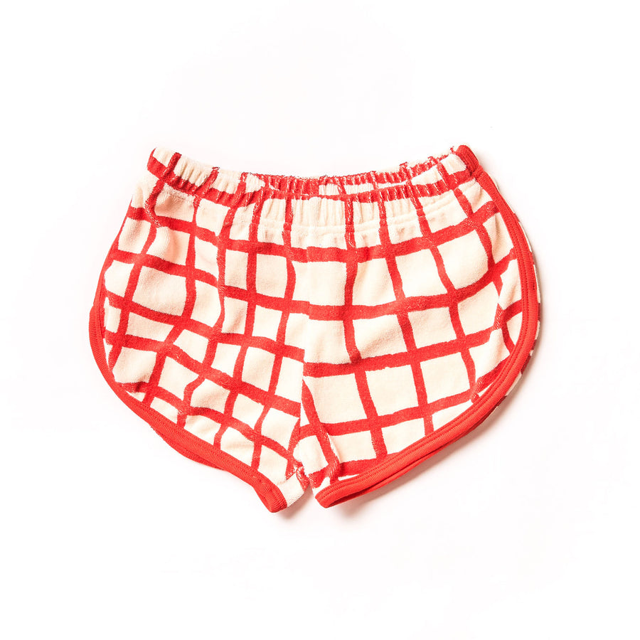 Noe Zoe Red Tennis Terry Shorts