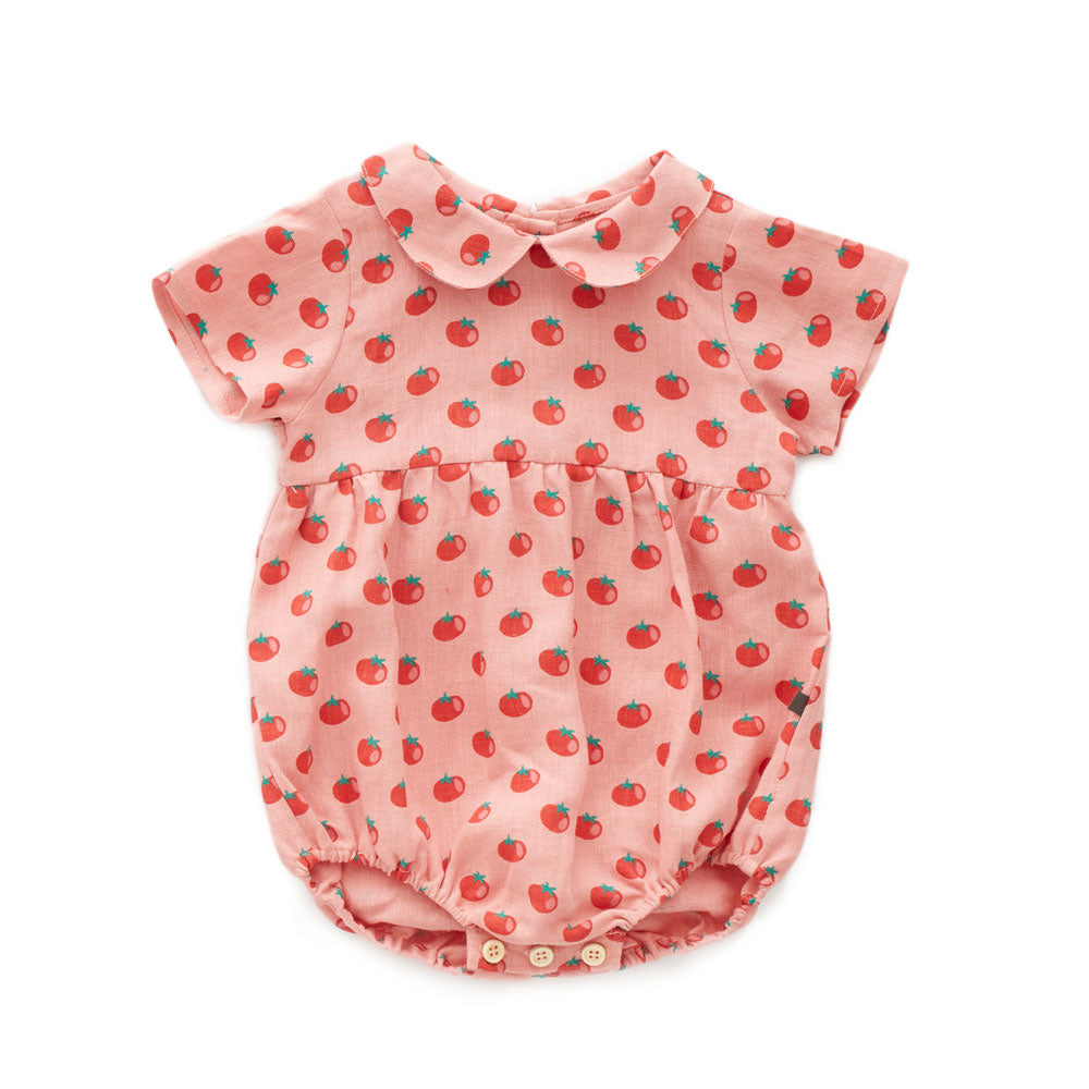 Oeuf Tomao Print Short Sleeve Romper