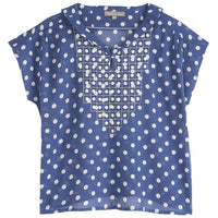 Emile Et Ida Pois Blue Dot Blouse