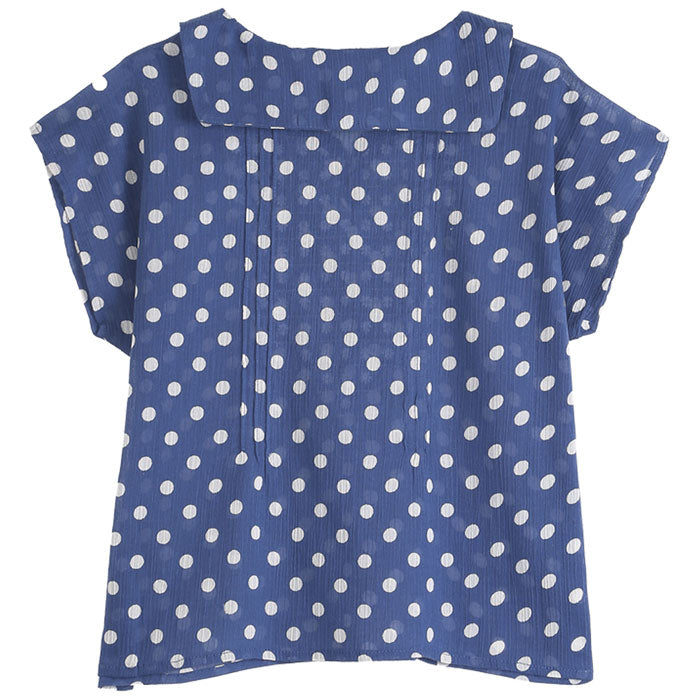 Emile Et Ida Pois Blue Dot Blouse