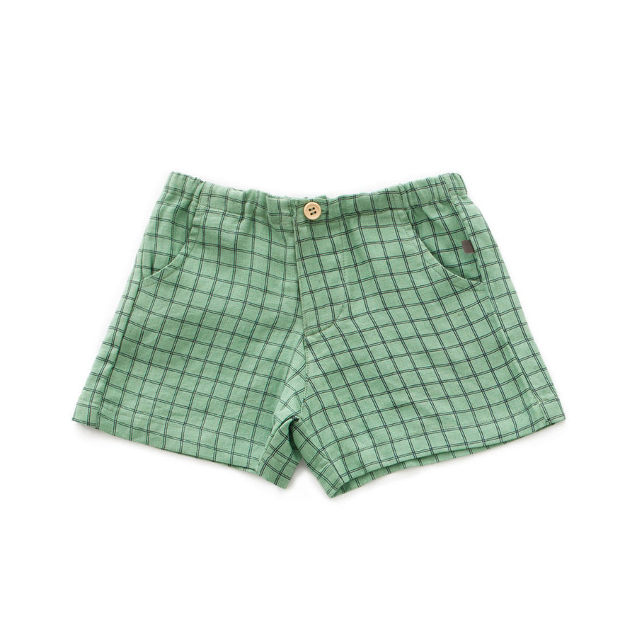 Oeuf Green Checks Woven Shorts