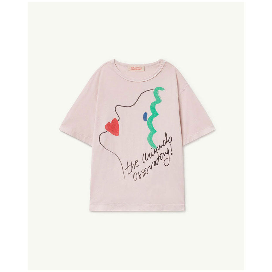 The Animals Observatory Pink Face Oversized Rooster T-Shirt