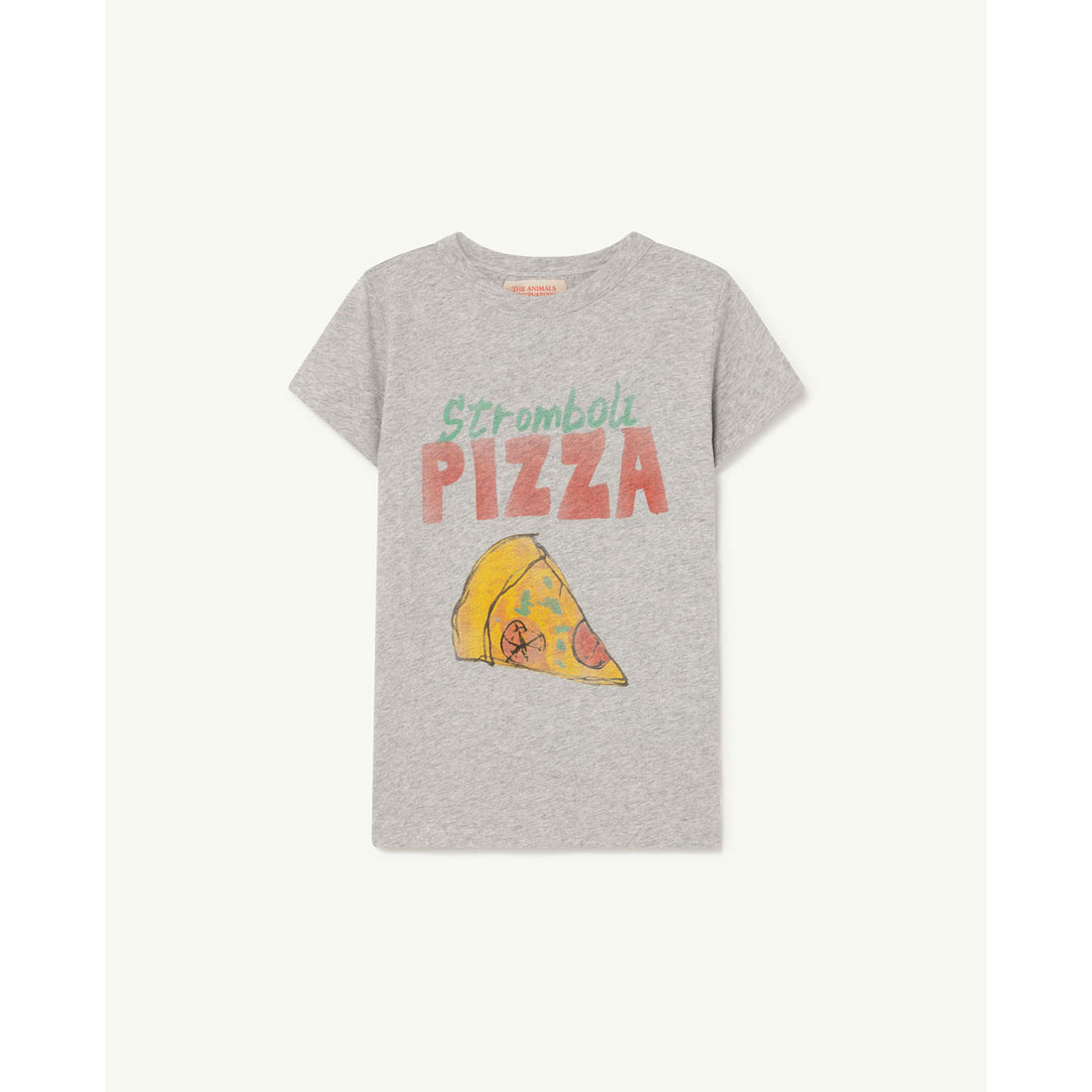 The Animals Observatory Hippo Kids T-Shirt - Grey Pizza