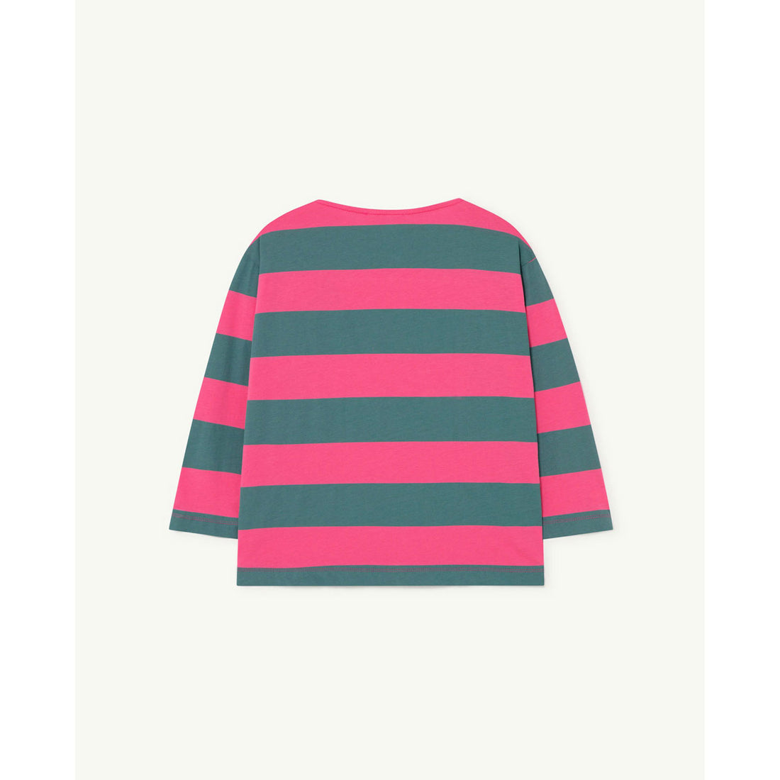 The Animals Observatory Anteater Kids T-Shirt - Pink Stripe