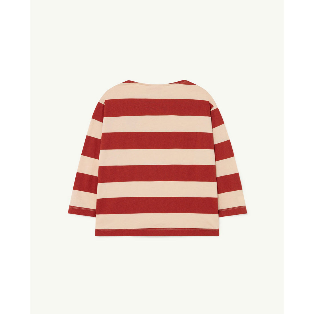 The Animals Observatory Anteater Kids T-Shirt - Maroon Stripe