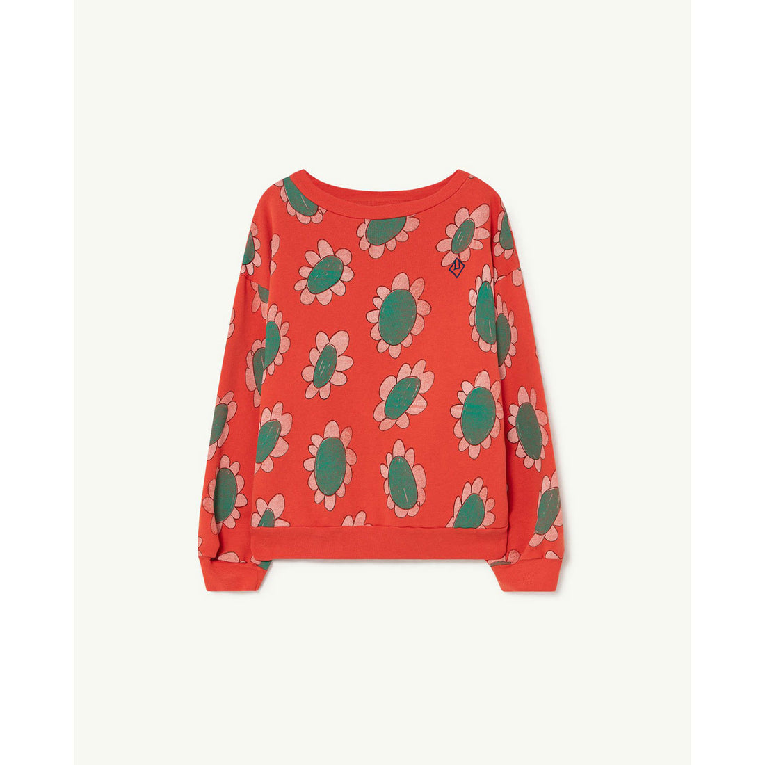 The Animals Observatory Bear Kids+ Sweatshirt - Red Flowers