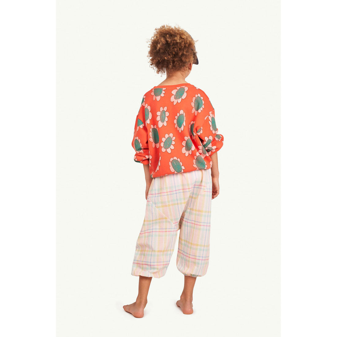 The Animals Observatory Bear Kids+ Sweatshirt - Red Flowers