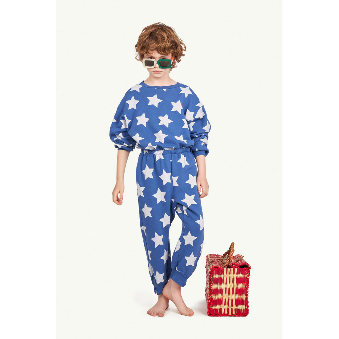 The Animals Observatory Bear Kids+ Sweatshirt - Blue Stars