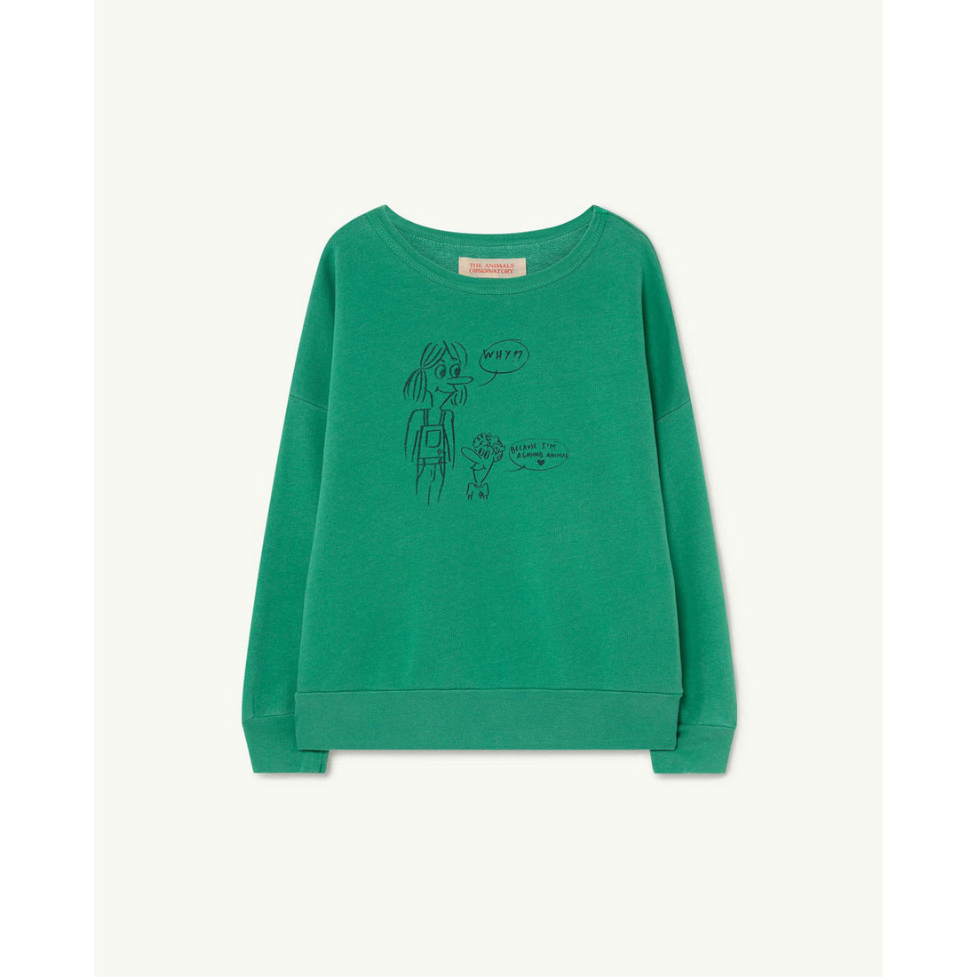 The Animals Observatory Big Bear Kids+ Sweatshirt - Green Logo