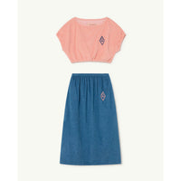 The Animals Observatory Horsefly Kids Dress - Pink Logo