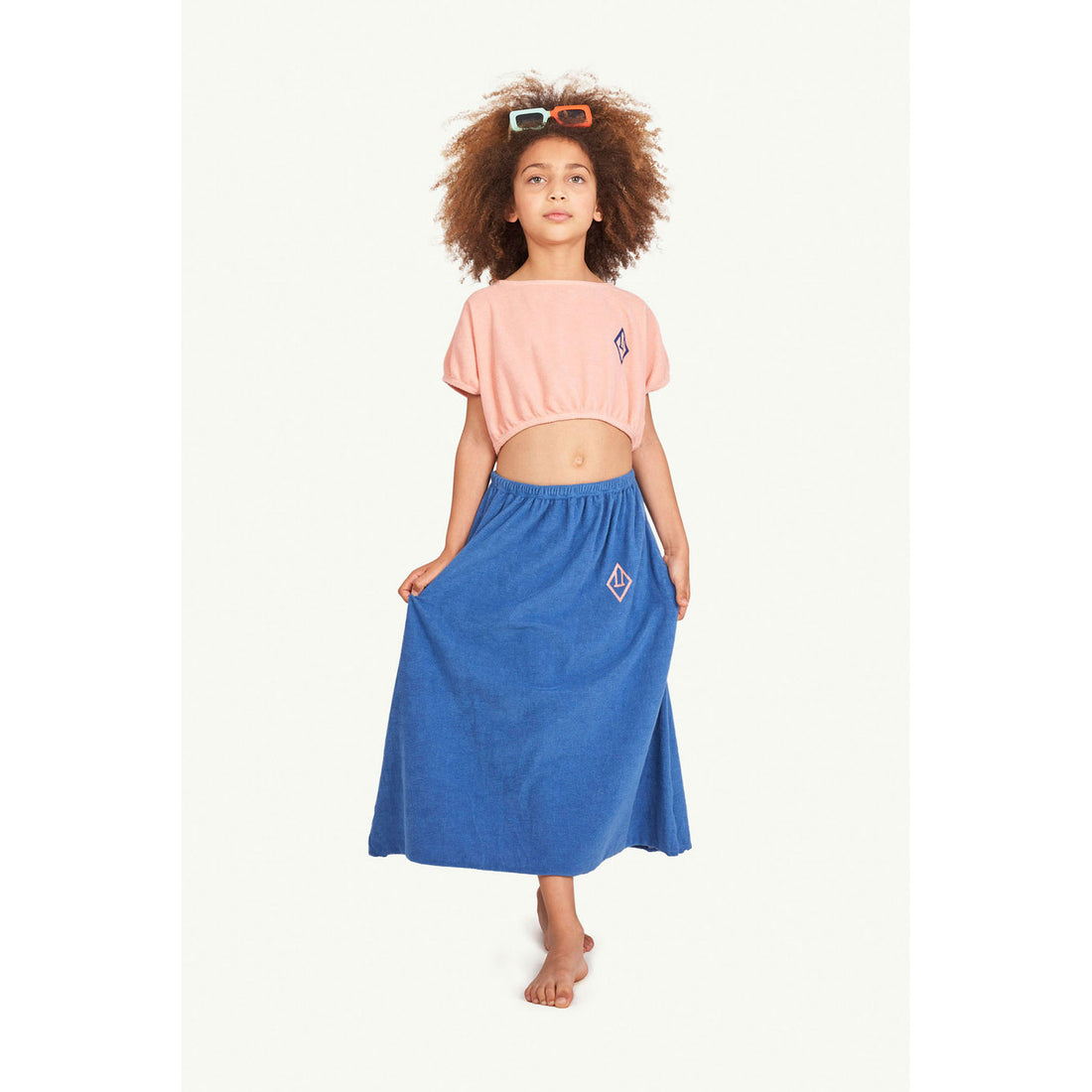 The Animals Observatory Horsefly Kids Dress - Pink Logo