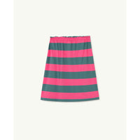 The Animals Observatory Stripes Kitten Kids Skirt - Pink Stripe