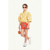 The Animals Observatory Hedgehog Kids Pants - Red Flowers