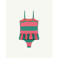 The Animals Observatory Clownfish Kids Swimsuit - Pink Stripe