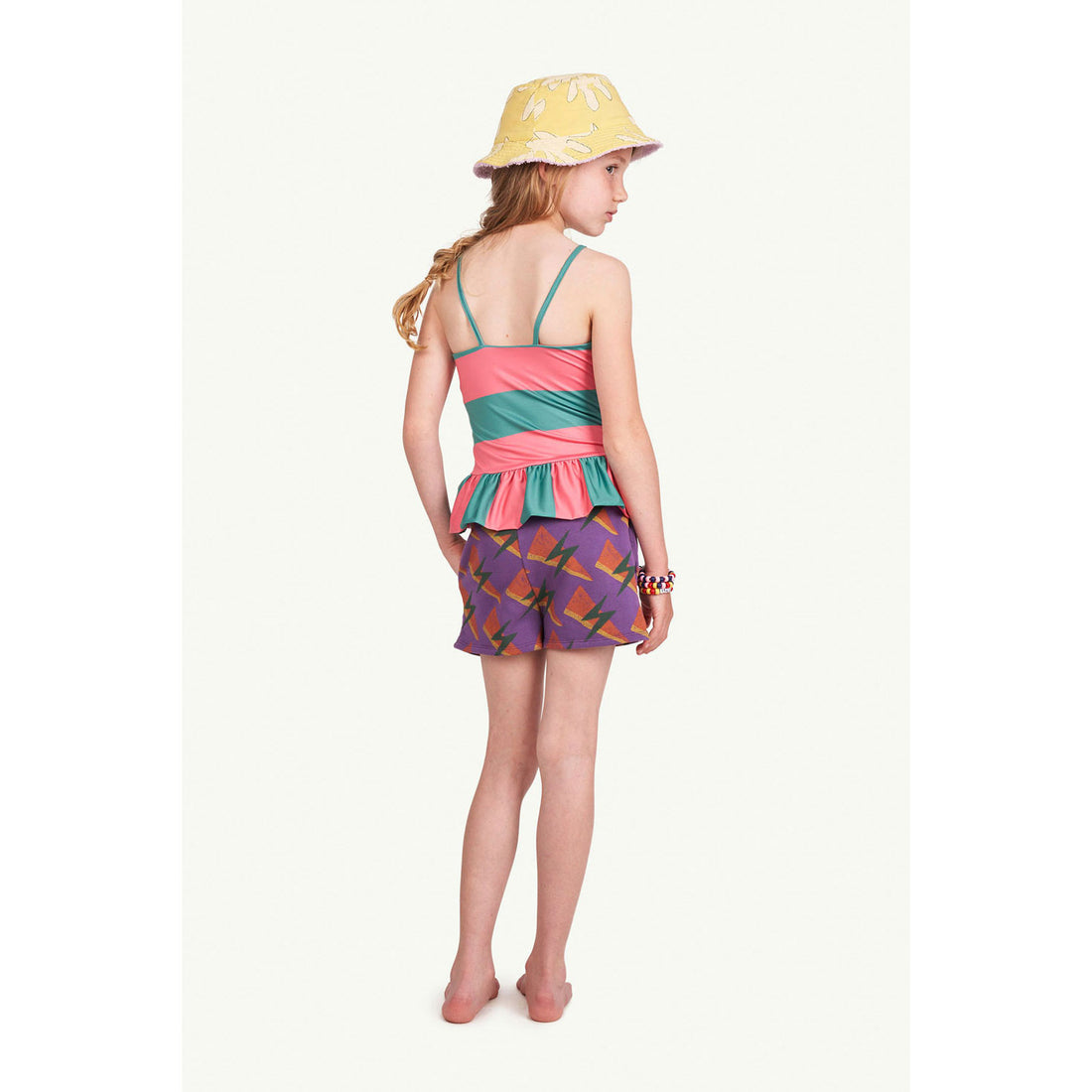 The Animals Observatory Clownfish Kids Swimsuit - Pink Stripe