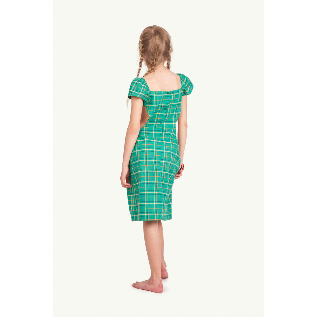 The Animals Observatory Badger Kids Dress - Green Logo