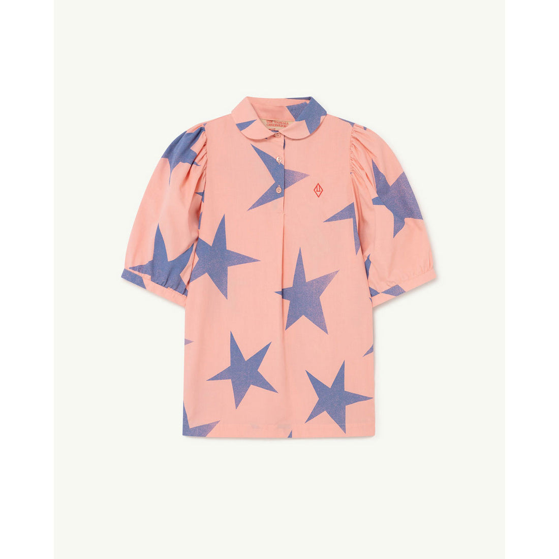 The Animals Observatory Mouse Kids Dress - Pink Stars