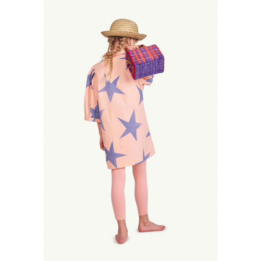 The Animals Observatory Mouse Kids Dress - Pink Stars