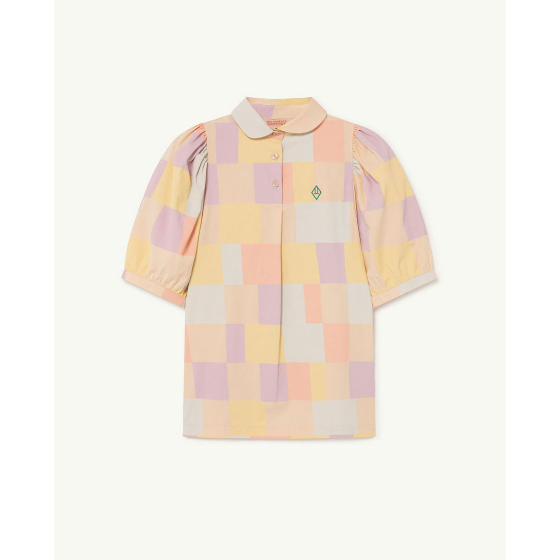 The Animals Observatory Mouse Kids Dress - Beige Quilt