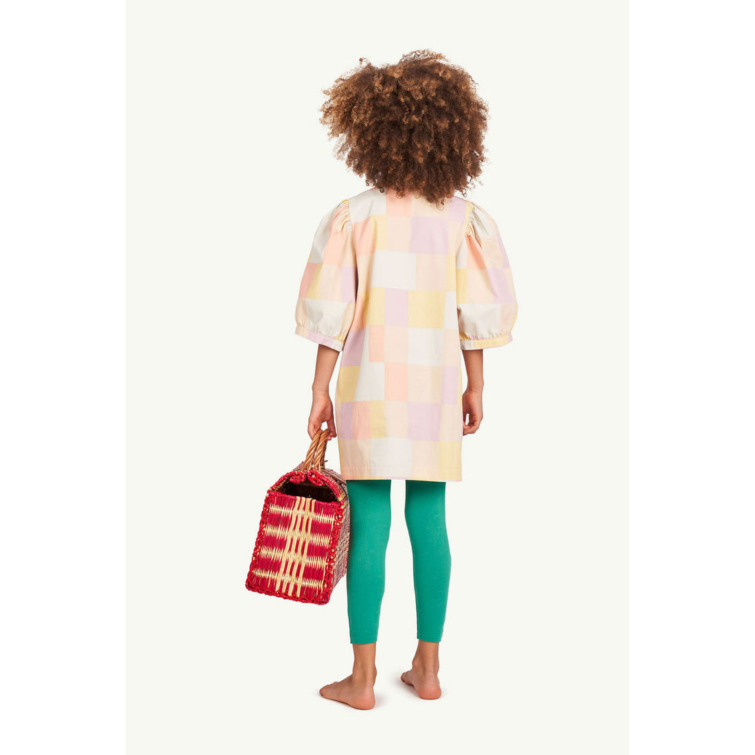 The Animals Observatory Mouse Kids Dress - Beige Quilt