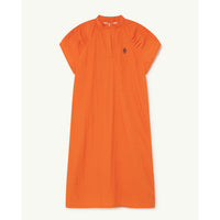 The Animals Observatory Swallow Kids Dress - Orange Logo