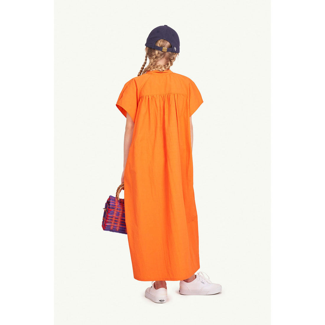 The Animals Observatory Swallow Kids Dress - Orange Logo