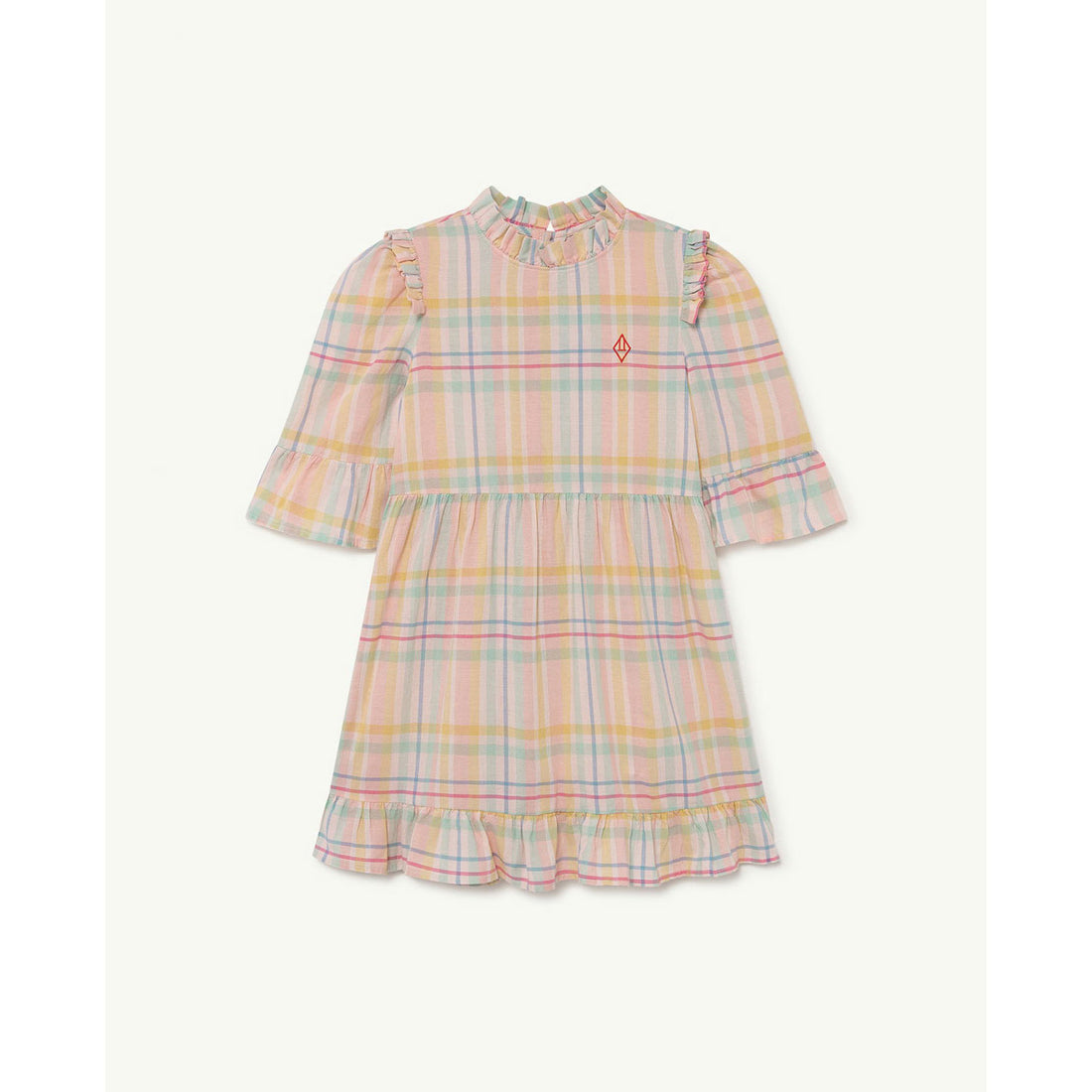 The Animals Observatory Tortoise Kids Dress -Pink Logo