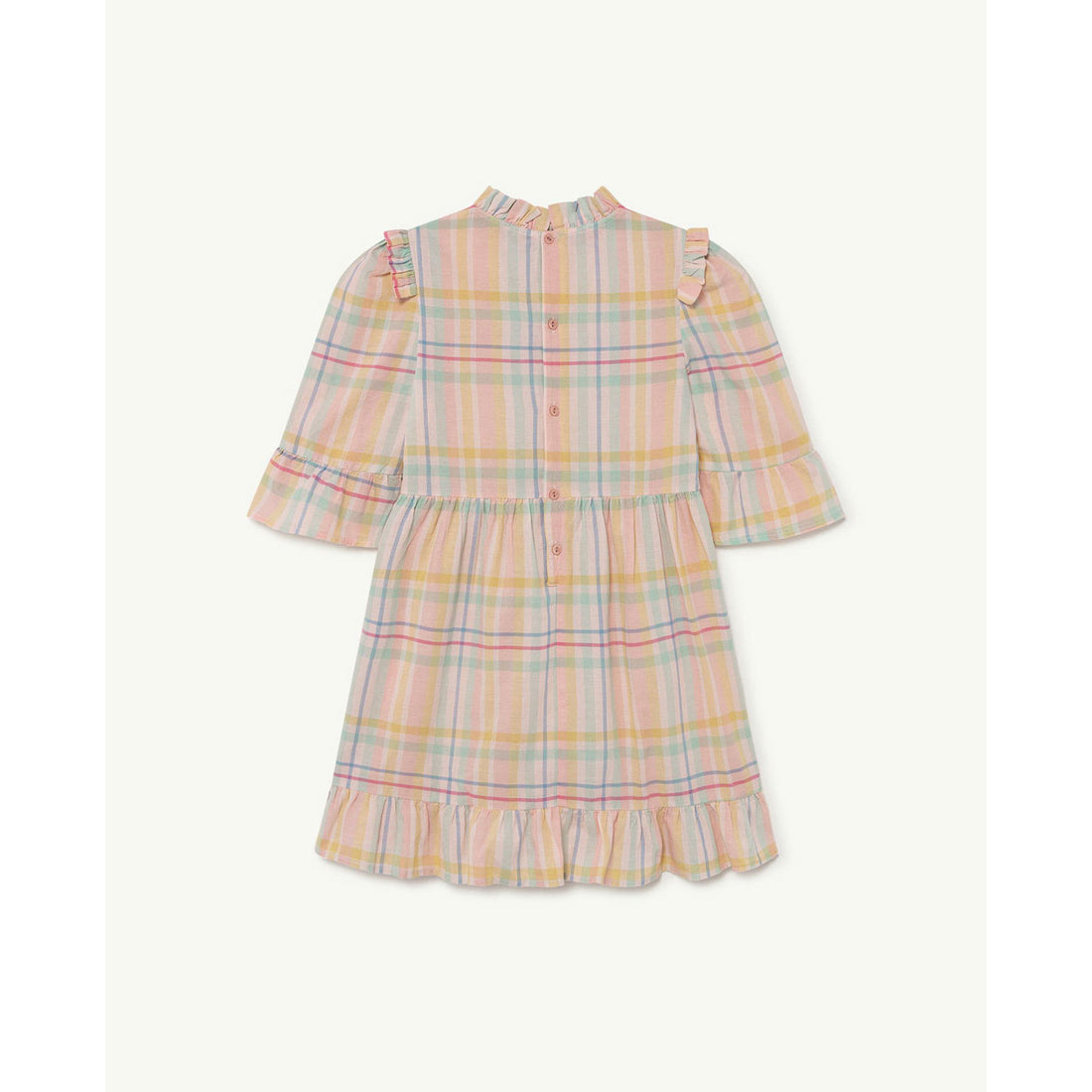 The Animals Observatory Tortoise Kids Dress -Pink Logo