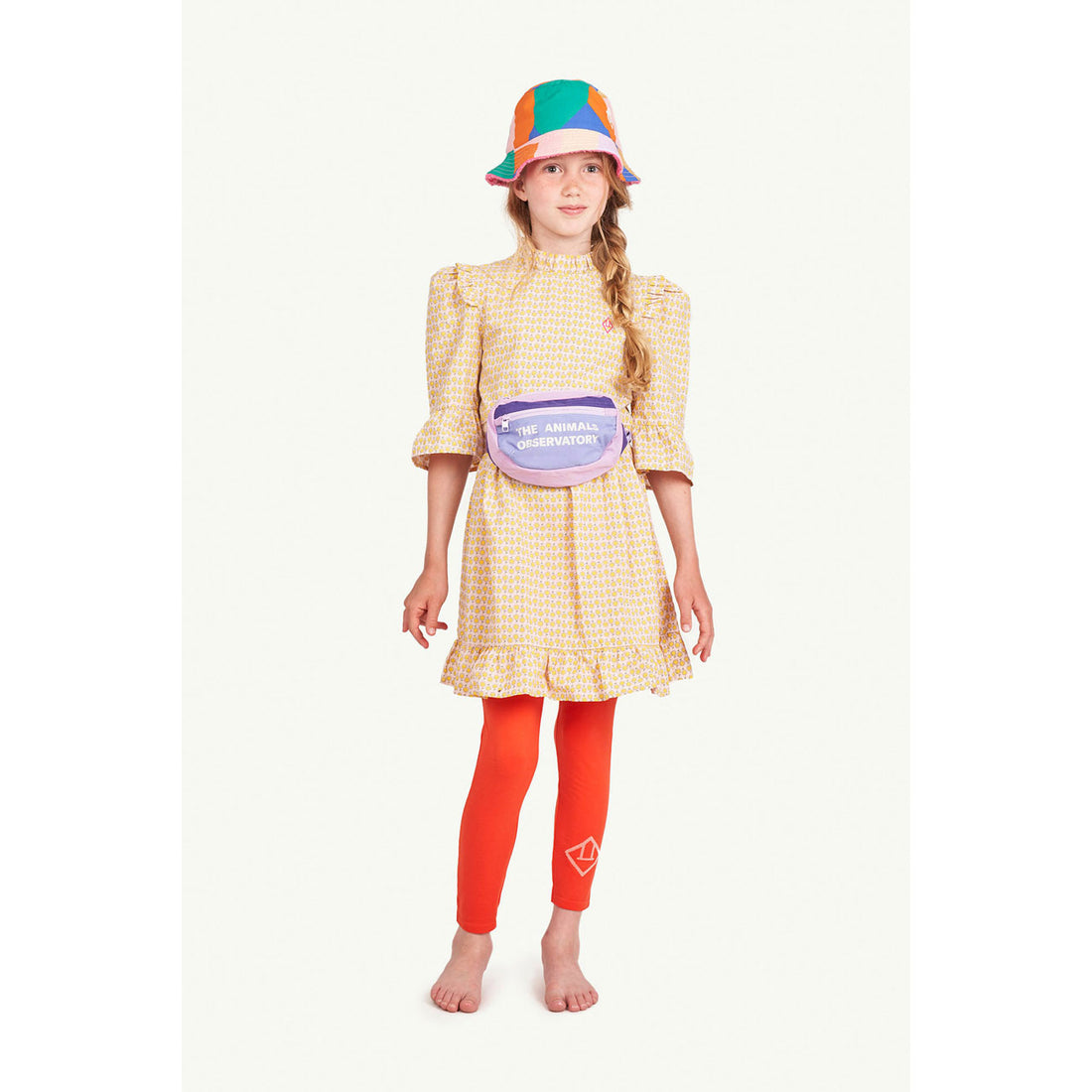 The Animals Observatory Tortoise Kids Dress - Pink Flowers