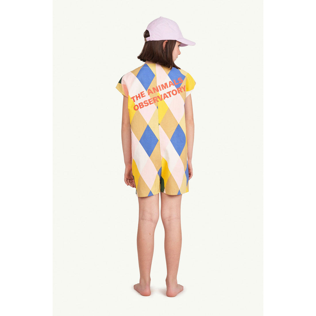 The Animals Observatory Ape Kids Jumpsuit - White Diamonds