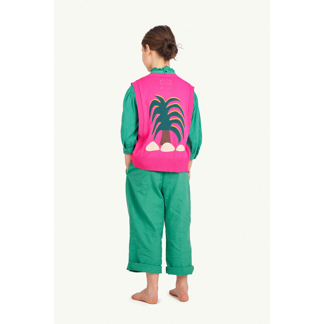 The Animals Observatory Cockatoo Kids Shirt - Green Logo