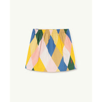 The Animals Observatory Wombat Kids Skirt - White Diamonds