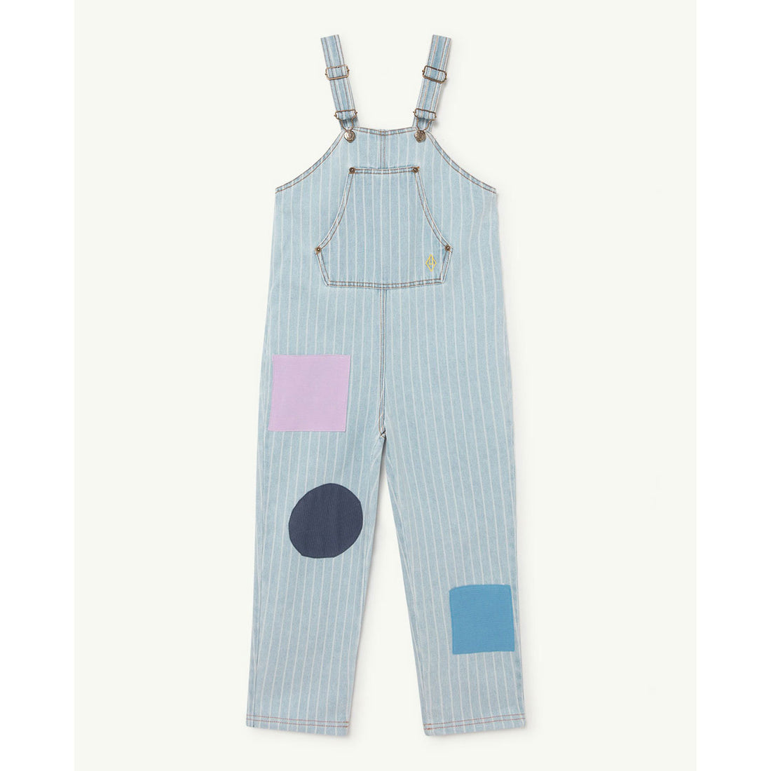 The Animals Observatory Stripes Mammoth Kids Jumpsuit - Washed Denim