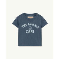 The Animals Observatory Rooster Baby T-Shirt - Navy Cafe