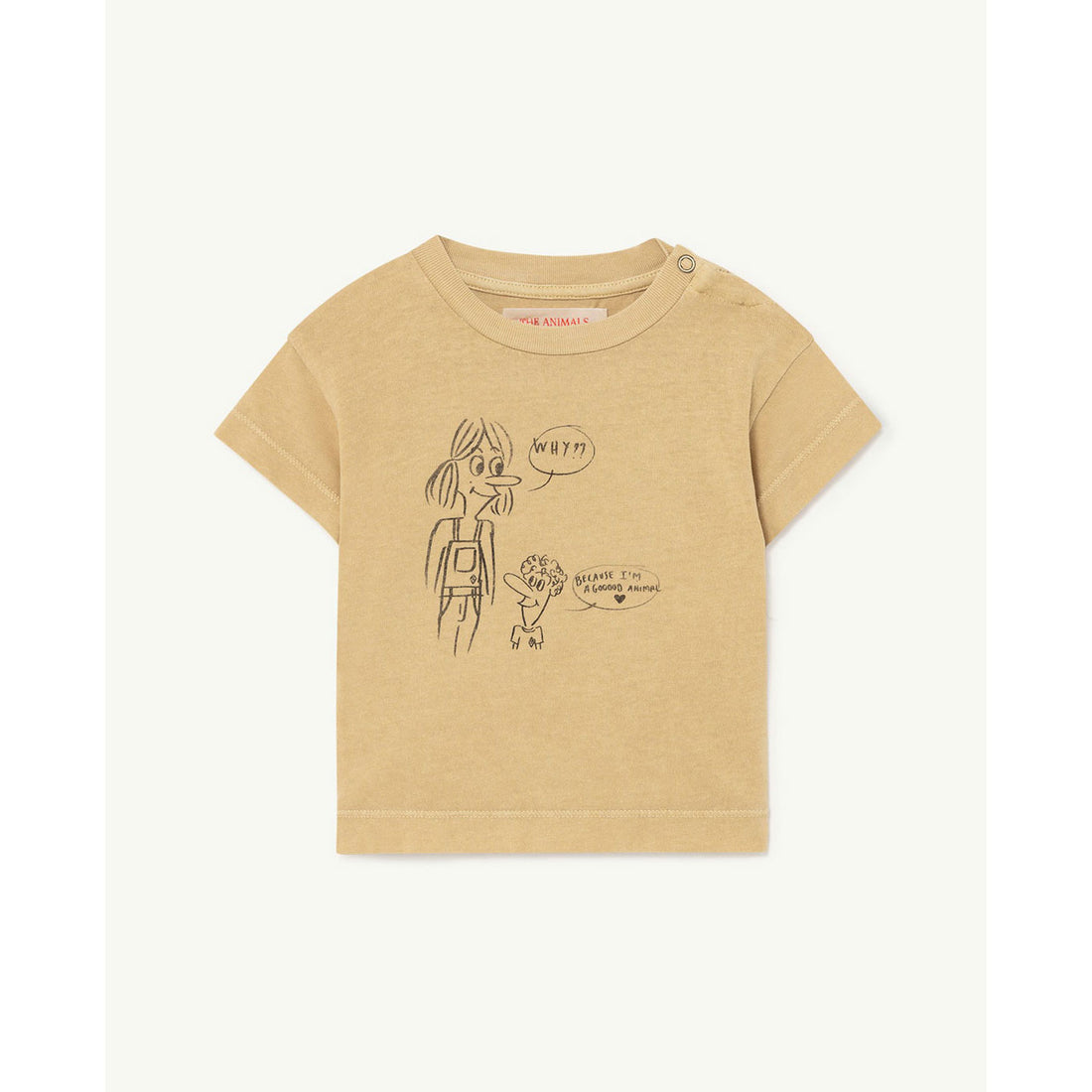 The Animals Observatory Rooster Baby T-Shirt - Brown