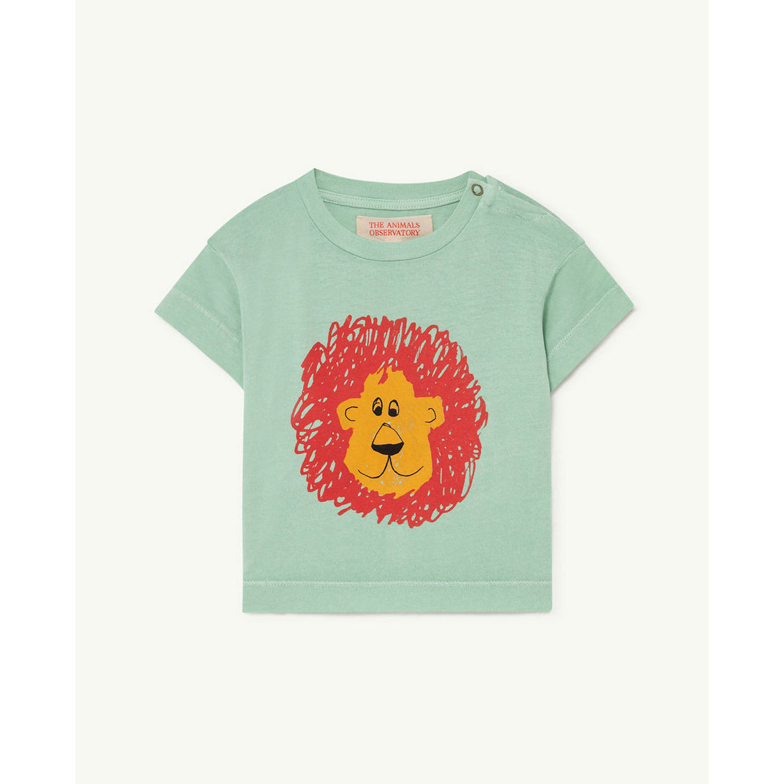The Animals Observatory Rooster Baby T-Shirt - Aqua Lion