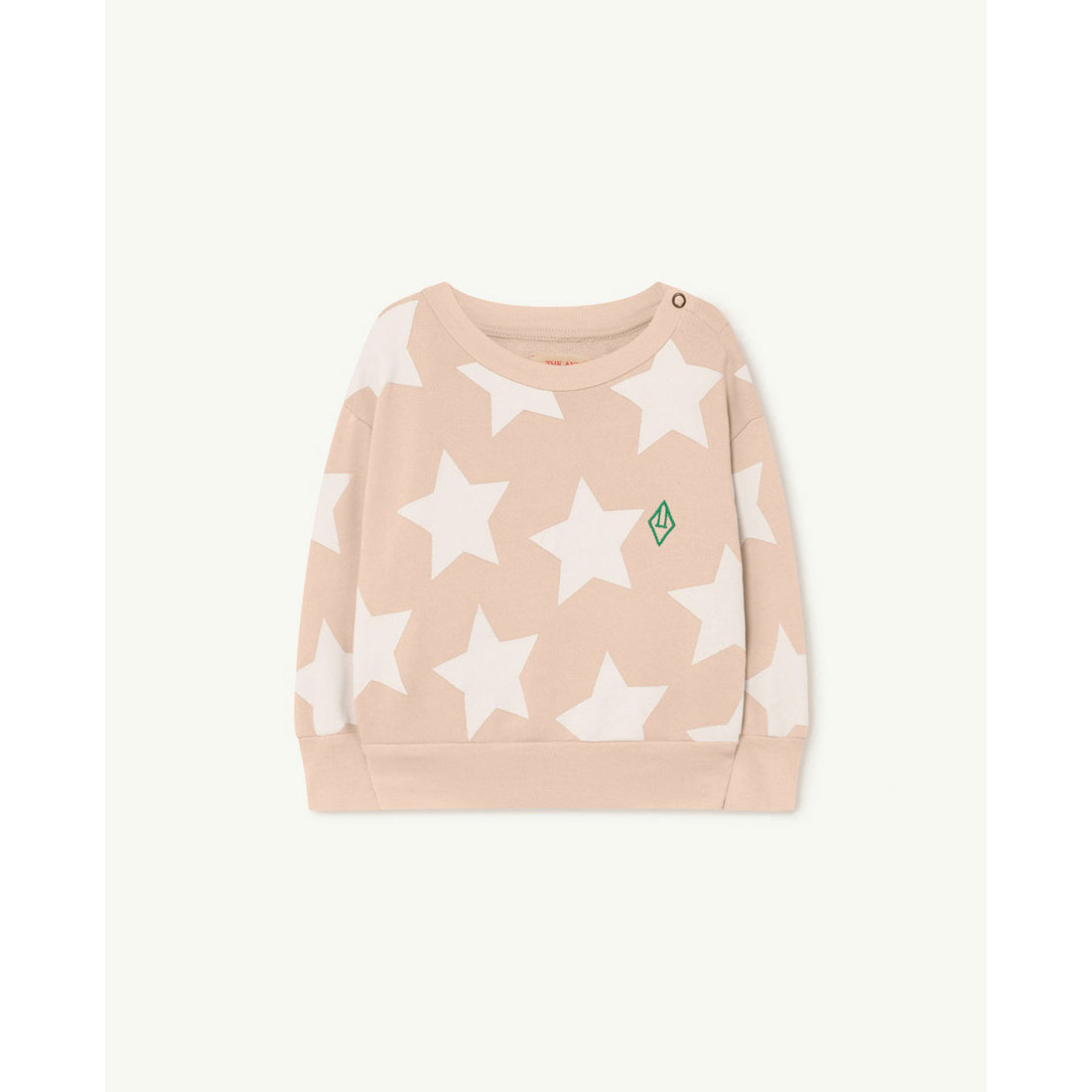 The Animals Observatory Bear Baby Sweatshirt - Beige Stars