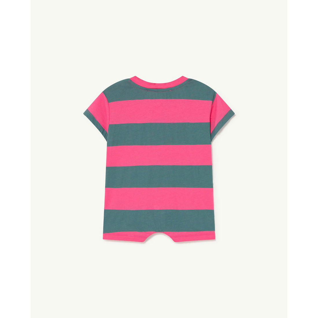 The Animals Observatory Rabbit Baby Jumpsuit - Pink Stripe