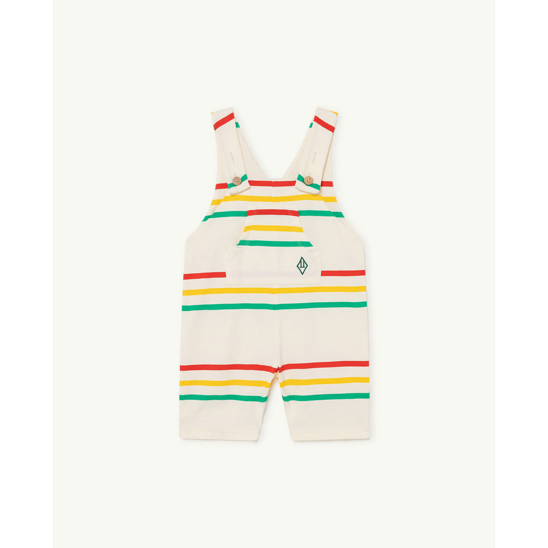 The Animals Observatory Mammoth Baby Jumpsuit - White Stripe