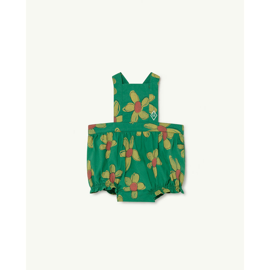 The Animals Observatory Meerkat Baby Jumpsuit - Green Flowers