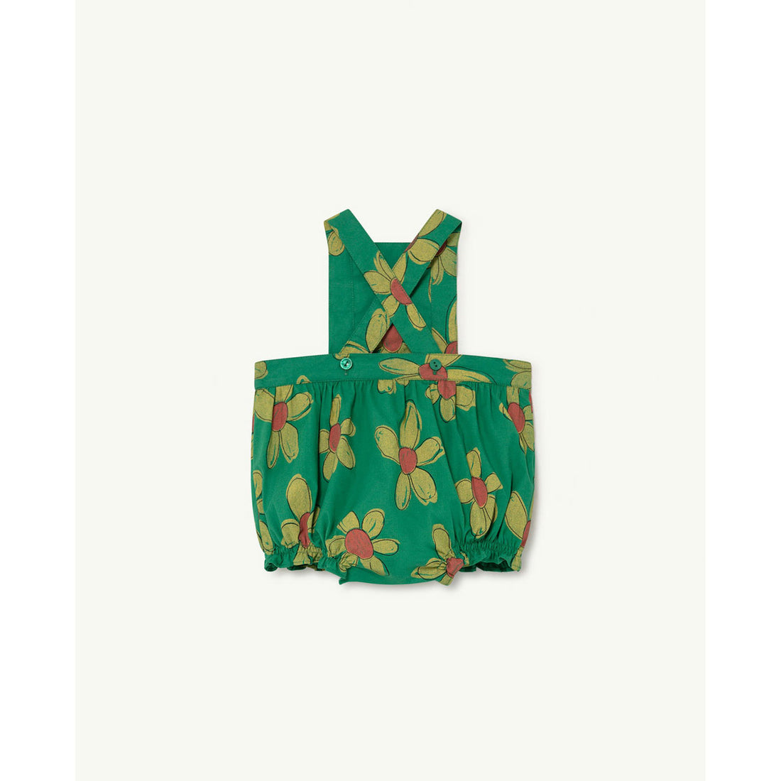 The Animals Observatory Meerkat Baby Jumpsuit - Green Flowers