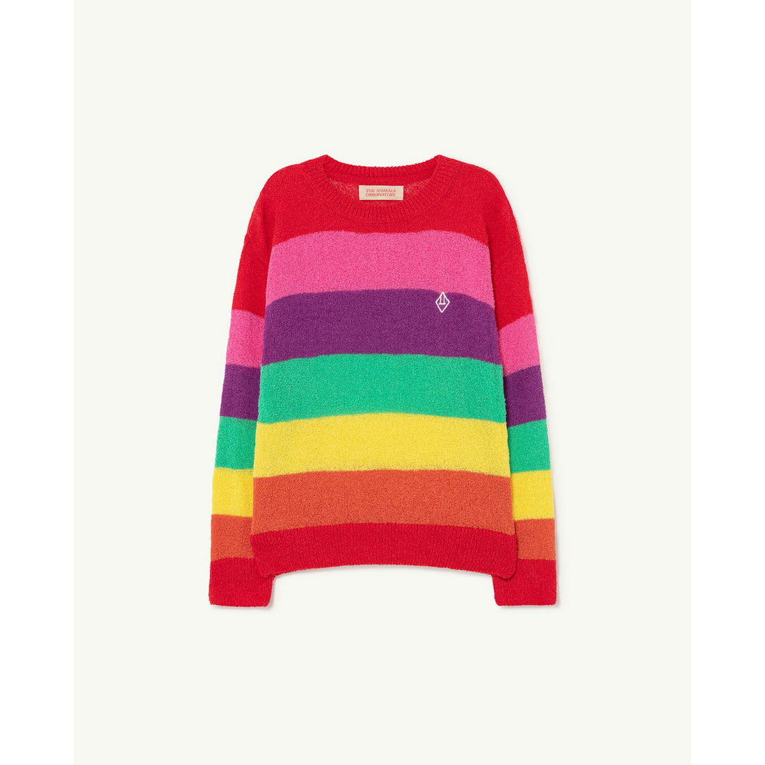 The Animals Observatory Bull Kids Sweater - Red Striped Logo