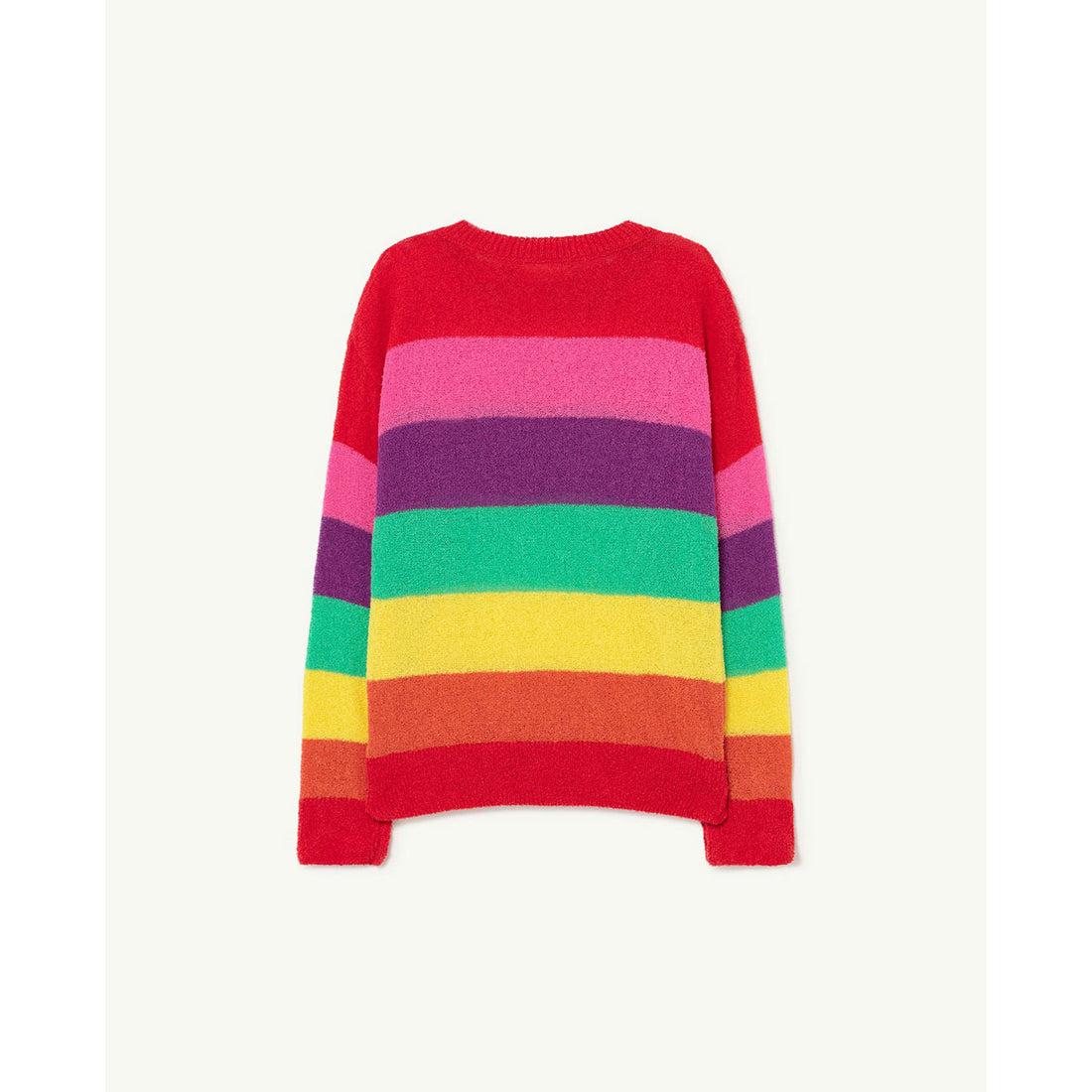 The Animals Observatory Bull Kids Sweater - Red Striped Logo