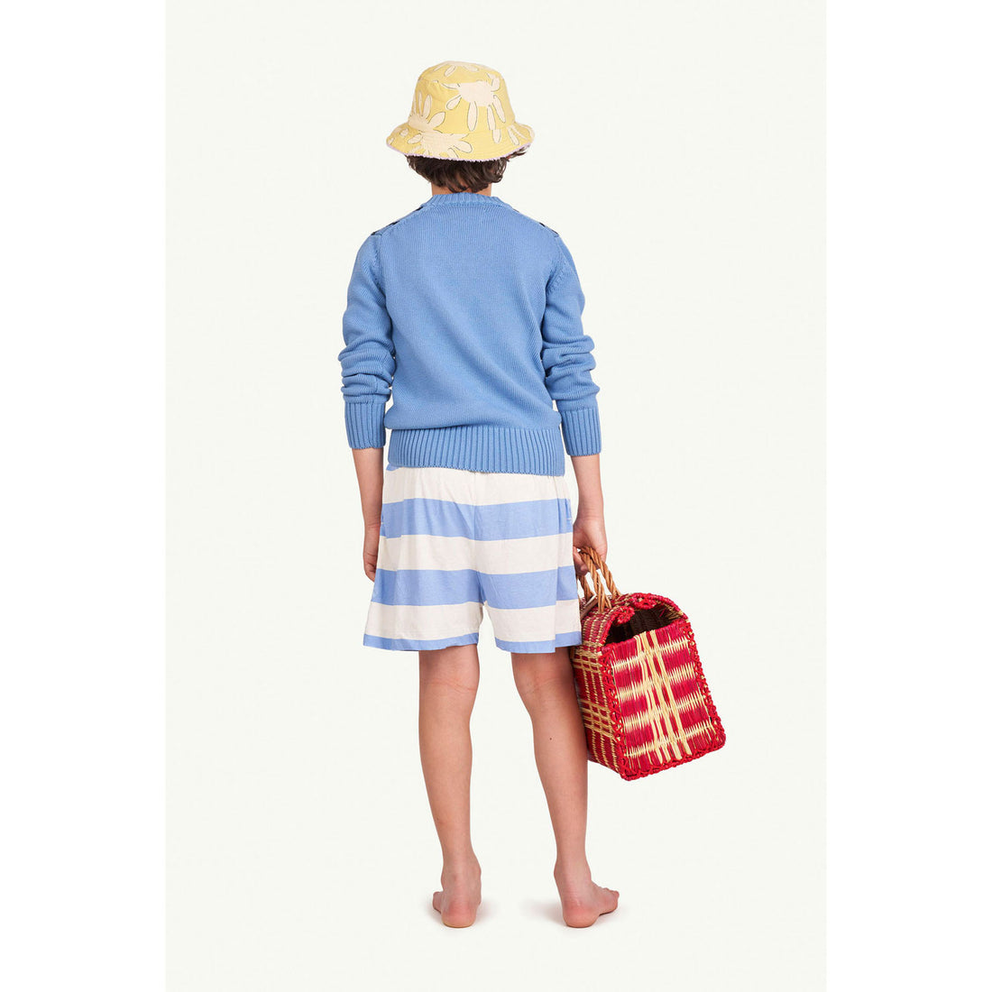 The Animals Observatory Toucan Kids Sweater - Blue Houndstooth
