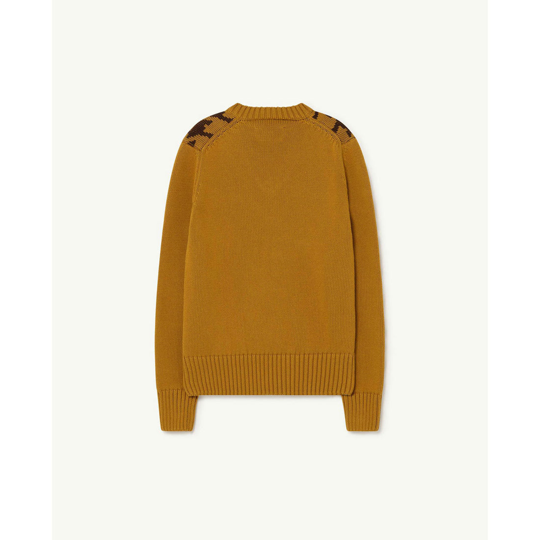 The Animals Observatory Toucan Kids Sweater - Mustard Houndstooth