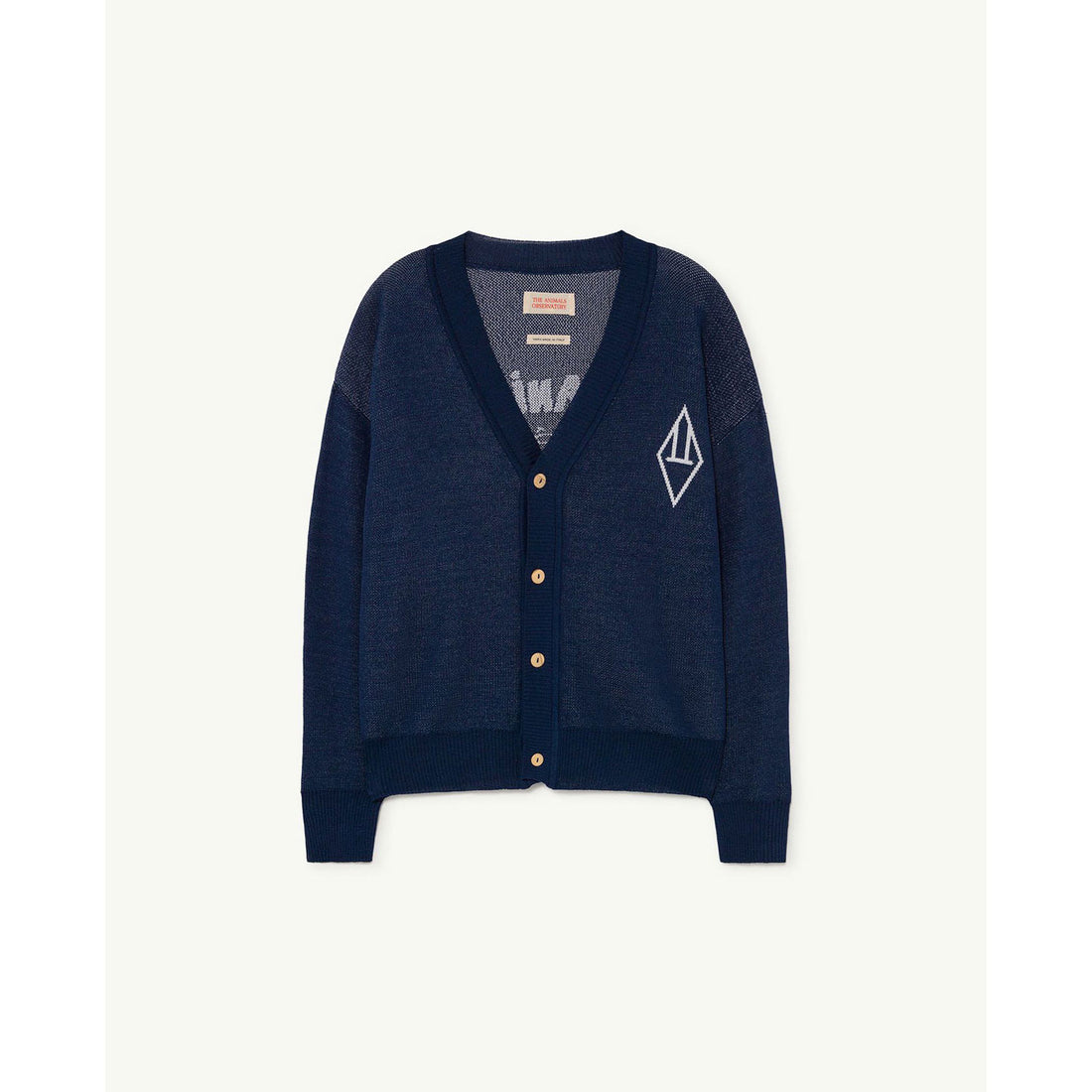The Animals Observatory Plain Racoon Kids+ Cardigan - Navy