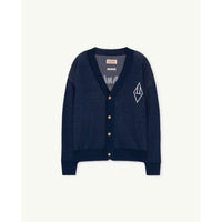 The Animals Observatory Plain Racoon Kids+ Cardigan - Navy