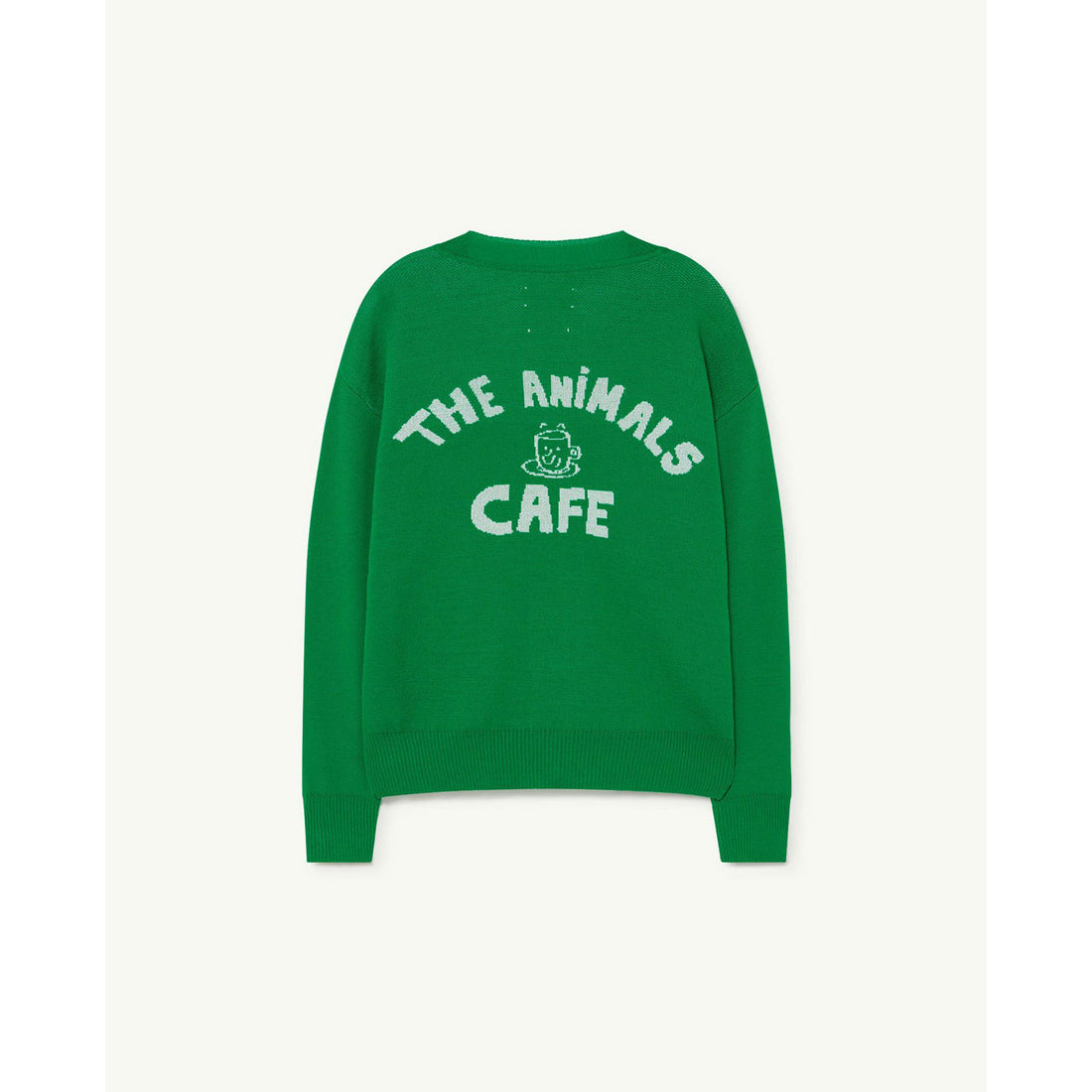 The Animals Observatory Plain Racoon Kids+ Cardigan - Green