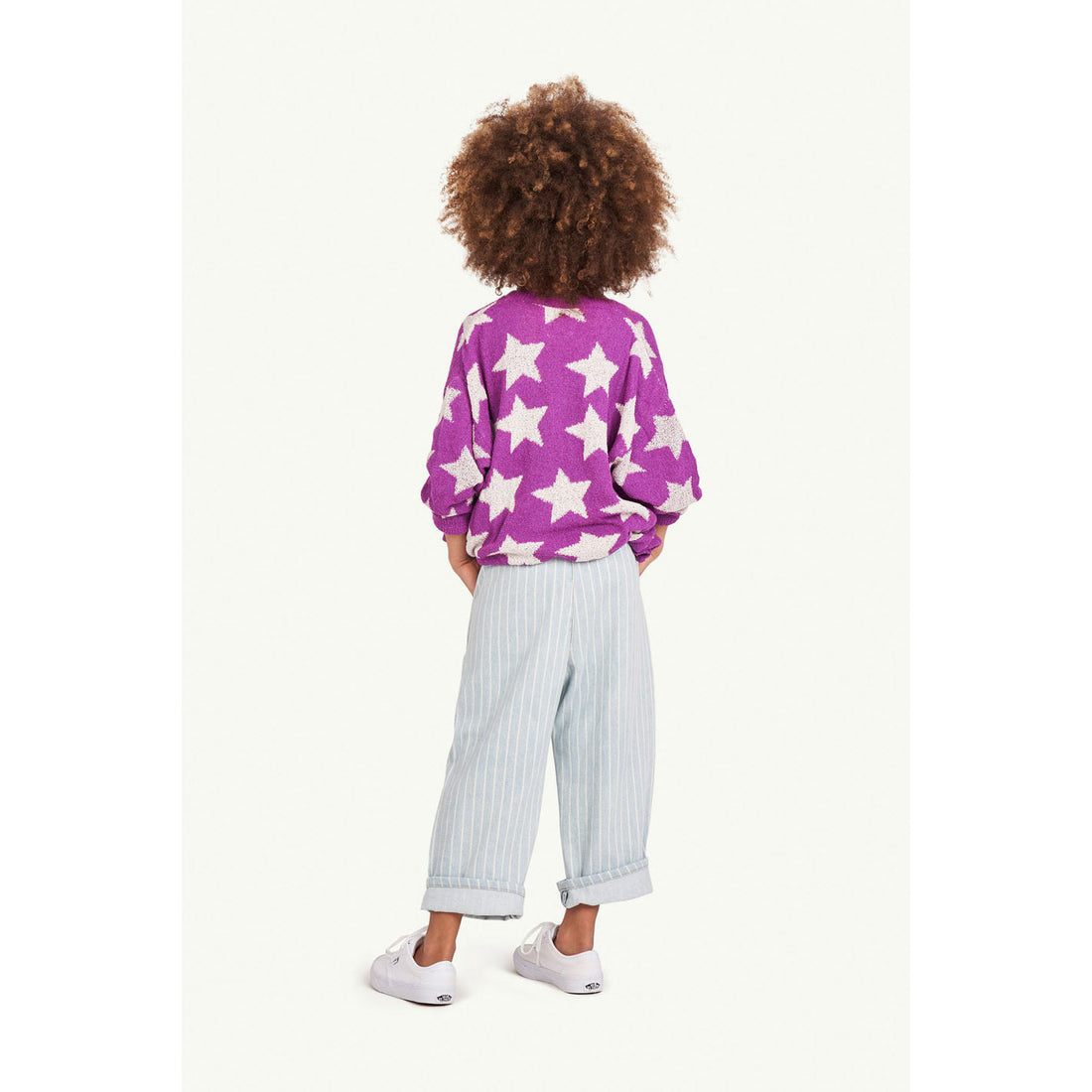 The Animals Observatory Star Racoon Kids Cardigan - Purple Stars
